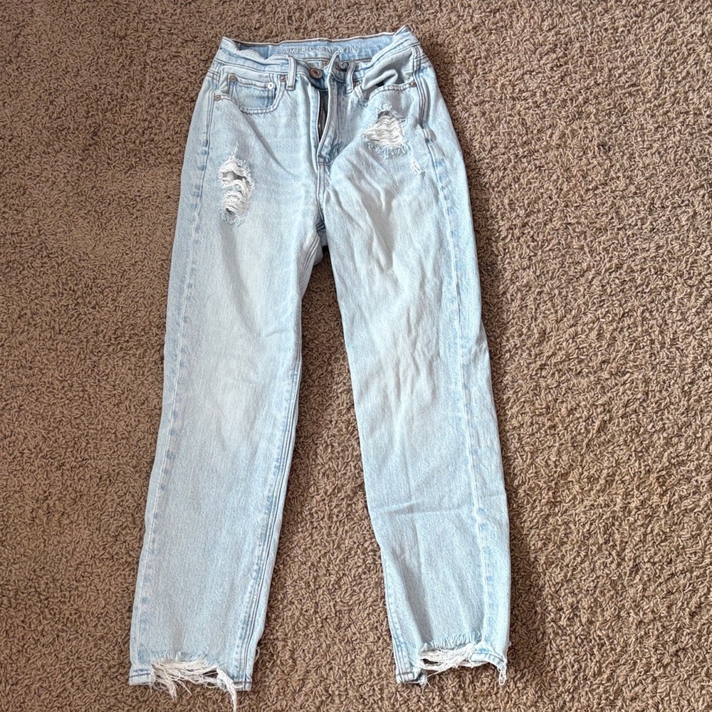 American Eagle Outfitters Light Blue Straight Leg Jeans
